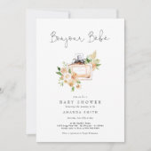 ボンジュールベベフランスの香水フローラベビーシャワー 招待状 (正面)