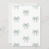 ボンジュールベベブトイルツインズグリーンフランスのベビーシャワー 招待状 (裏面)