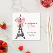 ボンジュールベベベコケットボーパリベビーシャワー スタンダードカクテルナプキン (インサイチュ)