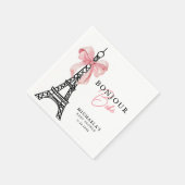 ボンジュールベベベコケットボーパリベビーシャワー スタンダードカクテルナプキン (角)