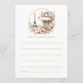 ボンジュールベベベパリジャンカフェベビーシャワー アドバイスカード (正面)