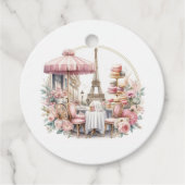 ボンジュールベベベパリジャンカフェベビーシャワー フェイバータグ (正面)