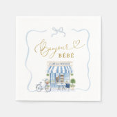 ボンジュールベベベパリジャンカフェ スタンダードカクテルナプキン (正面)