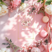 ボンジュールベベベパリジャンシック赤ちゃんシャワー