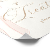 ボンジュールベベベピンクパリウィズアンドトリートサイン ポスター (角)