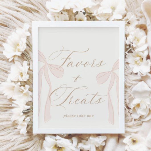 ボンジュールベベベピンクパリウィズアンドトリートサイン ポスター