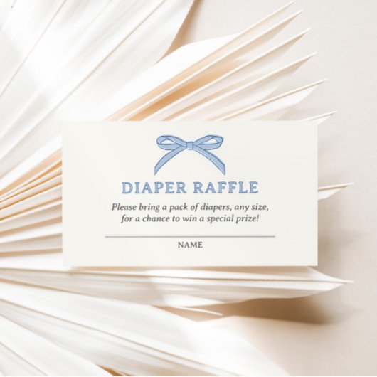 ボンジュールベベベブルーパリエッフェルおむつラッフル エンクロージャーカード