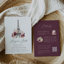 ボンジュールベベベベオールインワンパリベビーシャワー 招待状