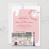 ボンジュールベベベベパリパリパリフランスのベビシャワー 招待状 (正面)