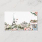 ボンジュールベベベベパリフランスのベビシャワーブックス エンクロージャーカード (裏面)