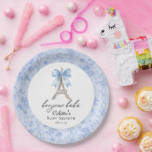 ボンジュールベロマンティックブルートワフランスのイル ペーパープレート (パーティー)