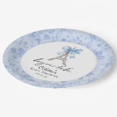 ボンジュールベロマンティックブルートワフランスのイル ペーパープレート (アングル)