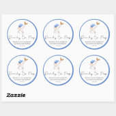 ボンジュールベロマンフランスのティムガールベビーシャワークラス ラウンドシール (シート)