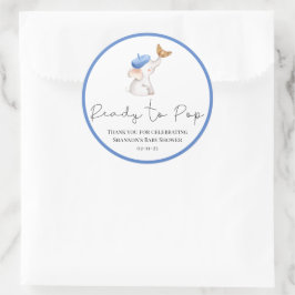 ボンジュールベロマンフランスのティムガールベビーシャワークラス ラウンドシール