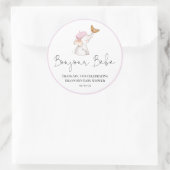 ボンジュールベロマンフランスのティムガールベビーシャワークラス ラウンドシール (バッグ)