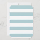 ボンジュールベーブルーベレーシンプルト少年ベビーシャワー 招待状 (裏面)