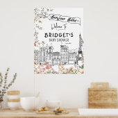 ボンジュールベ男女兼用ベビーシャワーへようこそSi ポスター (キッチン)