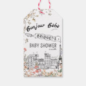 ボンジュールベ男女兼用ベビーシャワー ギフトタグ (裏面)