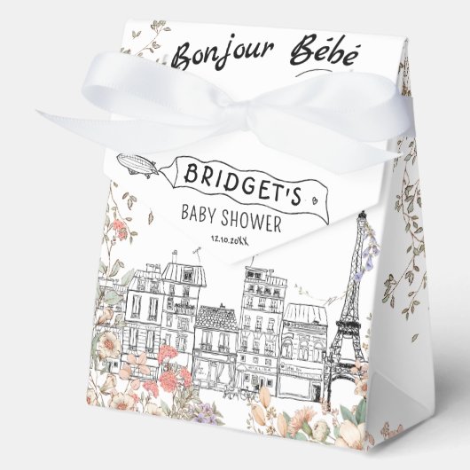 ボンジュールベ男女兼用ベビーシャワー フェイバーボックス (正面)
