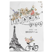 ボンジュールベ男女兼用ベビーシャワー ミディアムペーパーバッグ (裏面)