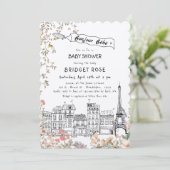 ボンジュールベ男女兼用ベビーシャワー 招待状 (スタンド正面)