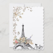 ボンジュールベ男女兼用ベビーシャワー 招待状 (裏面)