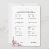 ボンジュールベ | ベビートリビアベビーシャワーゲームカード 招待状 (正面)