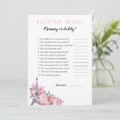 ボンジュールベ |ママまたはパパの赤ちゃんシャワーを当てる 招待状 (スタンド正面)