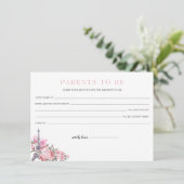 ボンジュールベ | 保護者のためのベビーシャワーアドバイス 招待状 (スタンド正面)