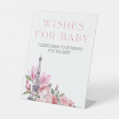 ボンジュールベ | 赤ちゃんのシャワーのサインを願う 台座サイン (正面)