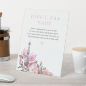 ボンジュールベ | 赤ちゃんシャワーはベビー標識を言わない 台座サイン (インサイチュ)