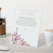 ボンジュールベ | 赤ちゃんシャワー深夜おむつサイン 台座サイン (インサイチュ)