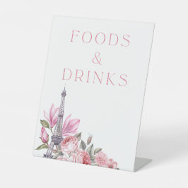 ボンジュールベ | 赤ちゃんシャワー飲食の看板 台座サイン