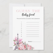 ボンジュールベ | 食べ物のベビーカードを推測する 招待状 (正面)