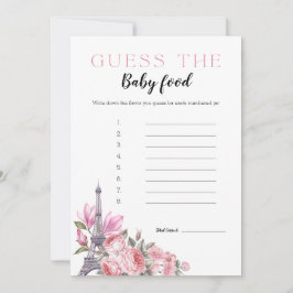 ボンジュールベ | 食べ物のベビーカードを推測する 招待状