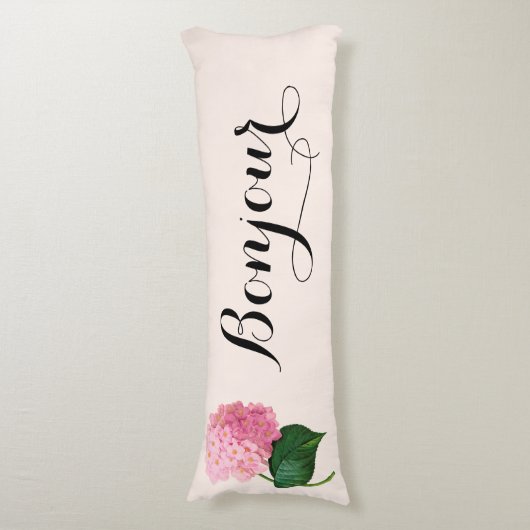ボンジュールボンヌイットピンクアジサイ抱き枕 ボディピロー (正面縦)