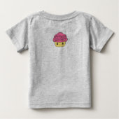 ボンジュール口ひげ ベビーTシャツ (裏面)