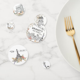 ボンジュール男女兼用ベビーシャワー風船 コンフェッティ