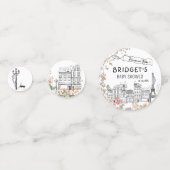 ボンジュール男女兼用ベビーシャワー風船 コンフェッティ (正面)