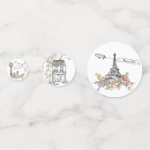 ボンジュール男女兼用ベビーシャワー風船 コンフェッティ (裏面)