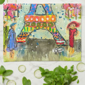 「ボンジュール」キッチンタオル キッチンタオル (折り畳み)