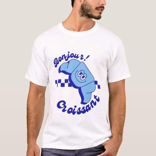 ボンジュール・クロワッサン Tシャツ (正面)