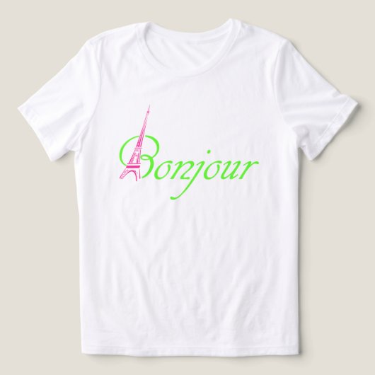 ボンジュール トライブレンドTシャツ (デザイン正面)