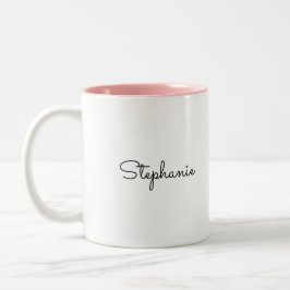 ボンジュール！バニーと春フラワーリースイースター ツートーンマグカップ