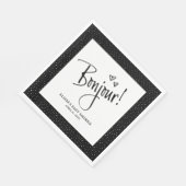 ボンジュール!パリドールスケッチナパーソナライズされたプキンス スタンダードランチョンナプキン (角)