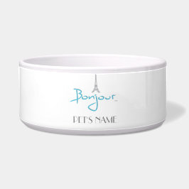 「ボンジュール、パリ、エッフェルタワー」 – カスタマイズ可能 ボウル