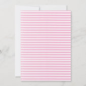 ボンジュール ベベ フランス パリ ピンク ガール ベビー シャワー 招待状 (裏面)