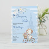 ボンジュール ベベ フランス パリ 子犬 犬 赤ちゃんのお披露目パーティー 招待状 (スタンド正面)