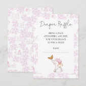 ボンジュール ベベ ロマンチック フレンチ ガール おむつくじ 招待状 (正面/裏面)