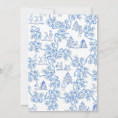 ボンジュール ベベ ロマンチック フレンチ ガール ベイビー シャワー メニュー 招待状 (裏面)